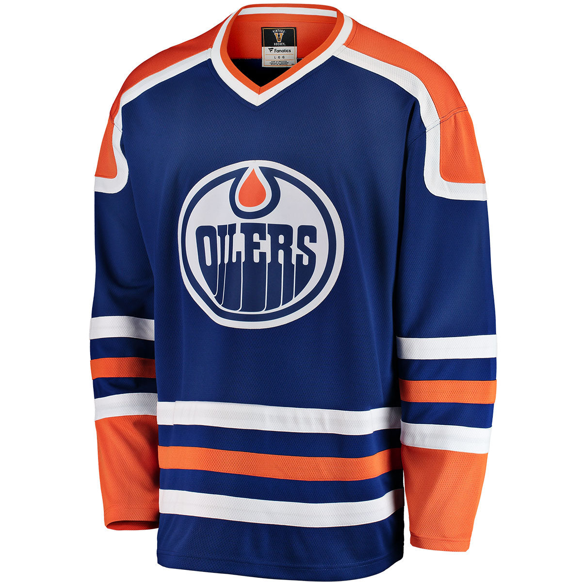 Marty McSorley Edmonton Oilers Autographed Fanatics Royal Vintage Replica Jersey