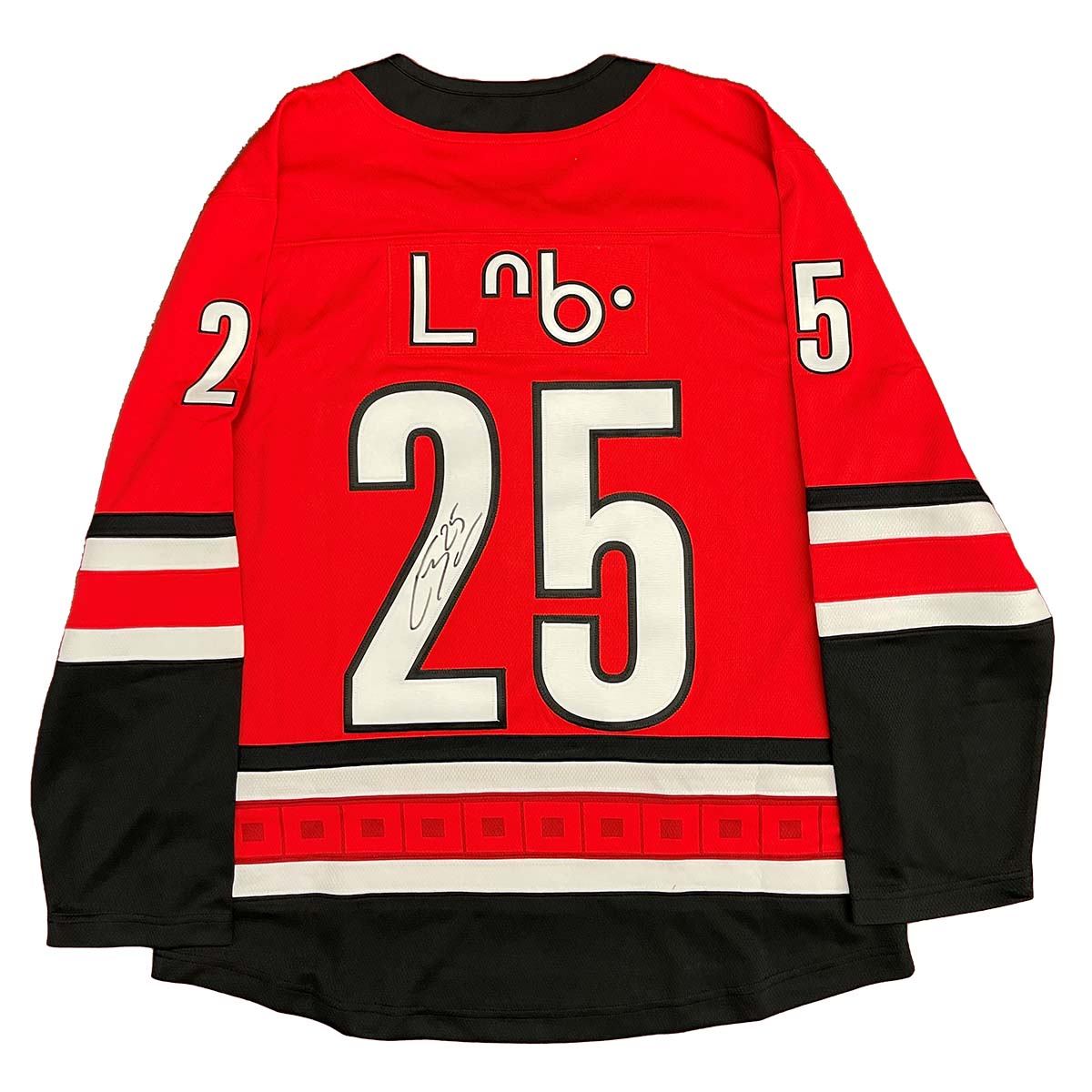 Ethan Bear Cree Syllabics Carolina Hurricanes Breakaway Replica Home R –  Pro Am Sports