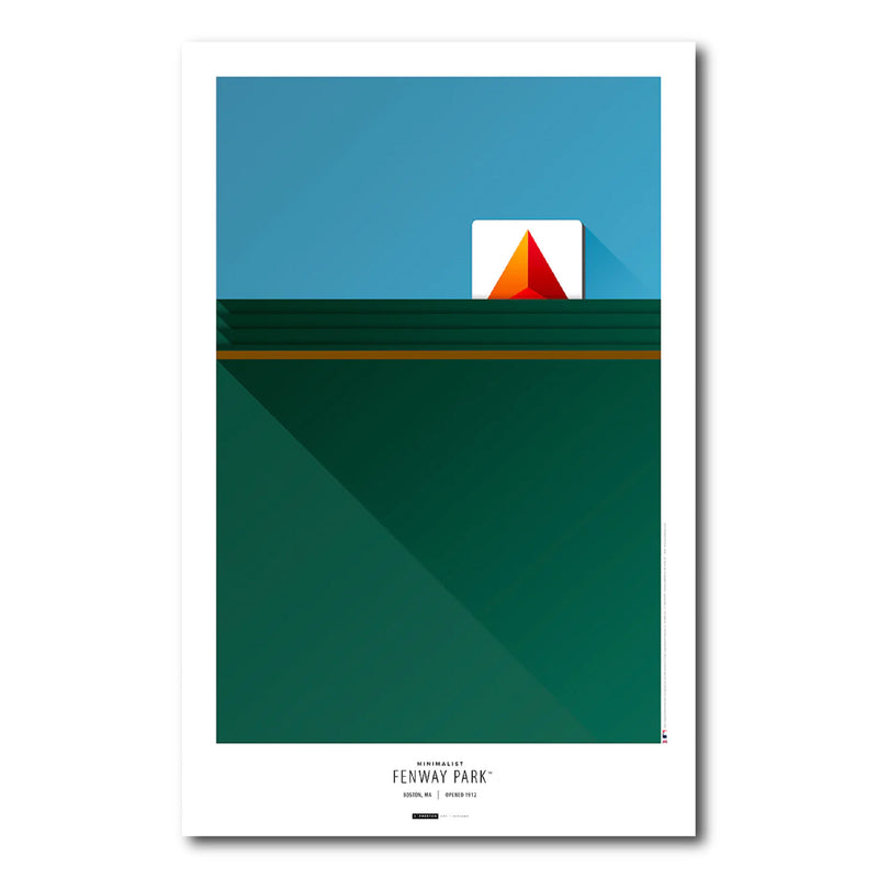 Fenway Park "Green Monster" Minimalist Stadium 11x17 Poster Print