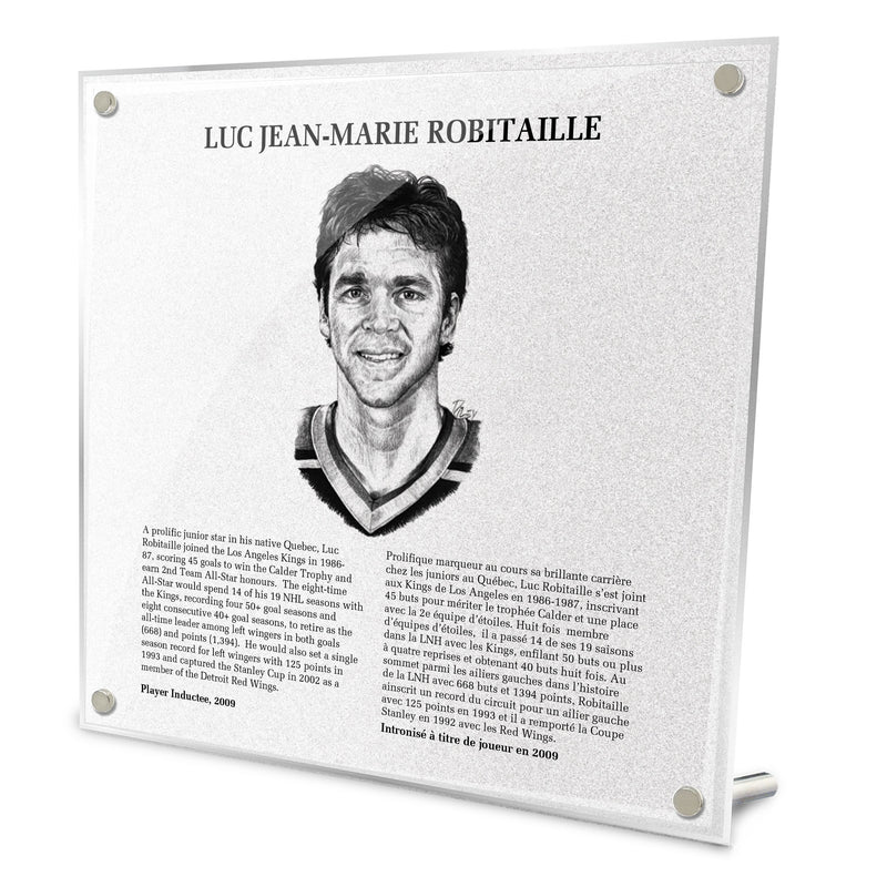 Luc Robitaille Replica Hall of Fame Plaque