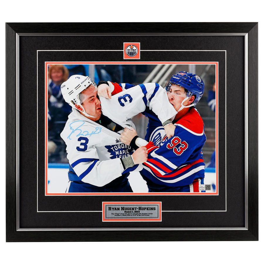 Ryan Nugent-Hopkins Signed Edmonton Oilers "BURNABY BRAWLER" 11x14 Photo
