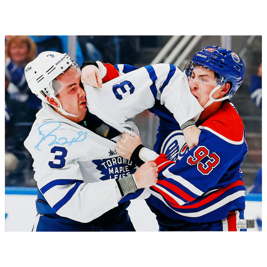 Ryan Nugent-Hopkins Signed Edmonton Oilers "BURNABY BRAWLER" 11x14 Framed Photo