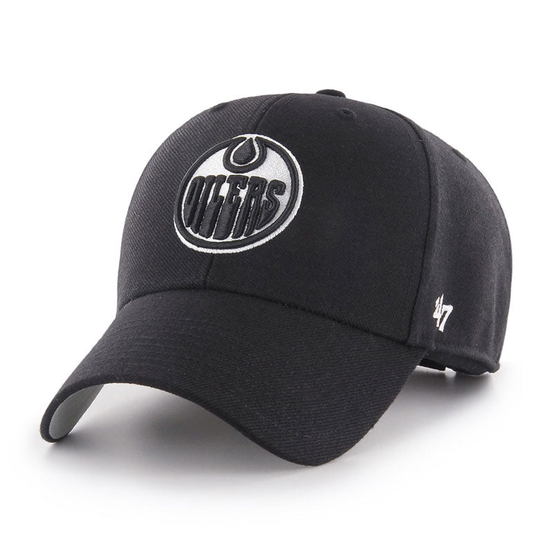 Edmonton Oilers 47 MVP Cap Black White Pro Am Sports