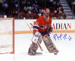 Patrick Roy Signed Montreal Canadiens Red Action 8x10 Photo