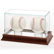 Glass Baseball 2 Ball Display Case
