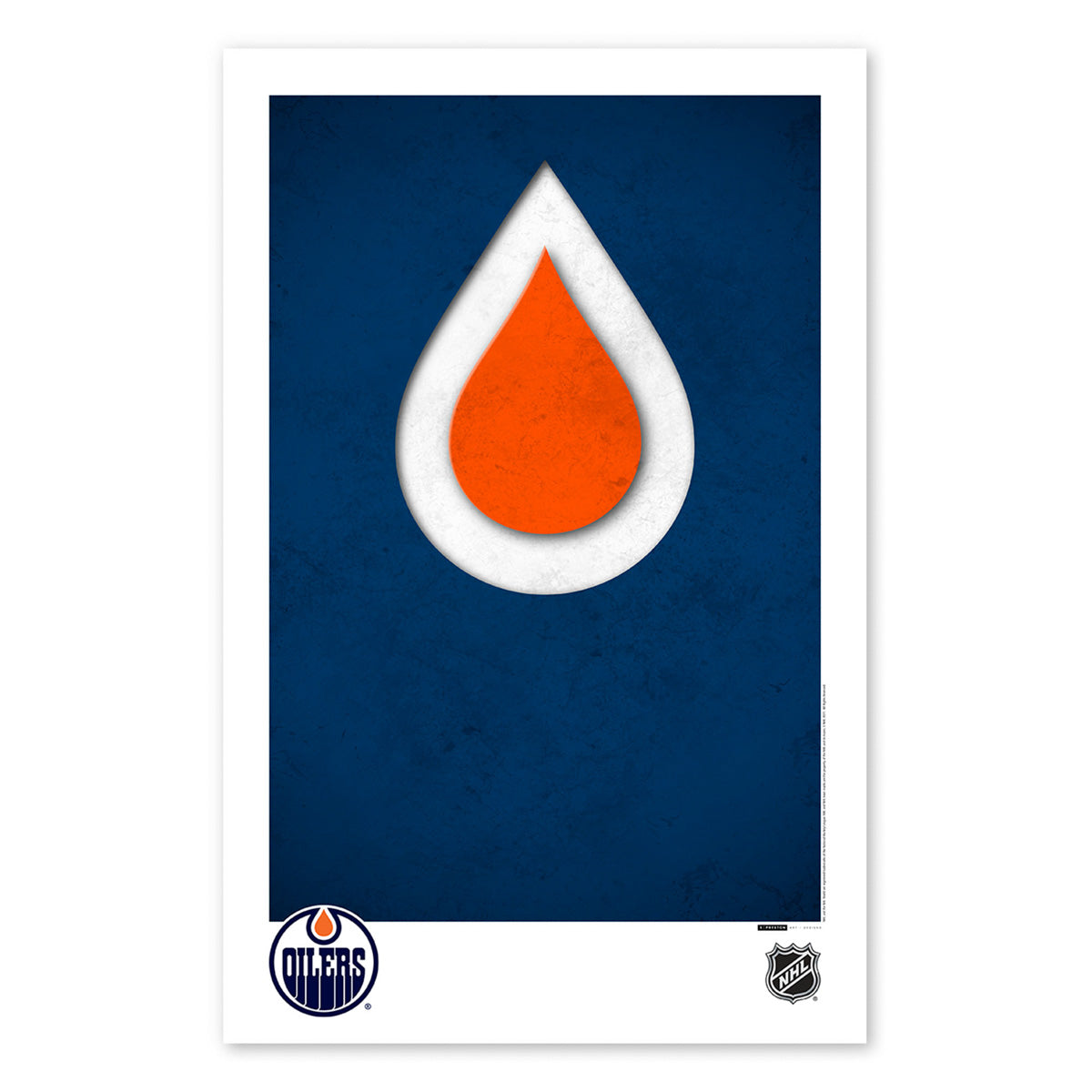 Edmonton Oilers Minimalist Logo 11x17 Poster Print