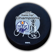 Charlie Huddy Edmonton Oilers Autographed Puck