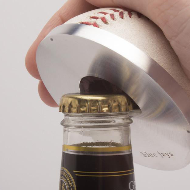 Tokens & Icons Toronto Blue Jays Game Used Baseball Bottle Opener
