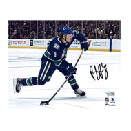 Brock Boeser Vancouver Canucks Autographed "Blue Shooting" 8x10 Photo