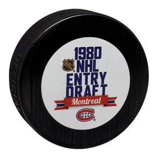 Andy Moog 1980 NHL Entry Draft Autographed Puck
