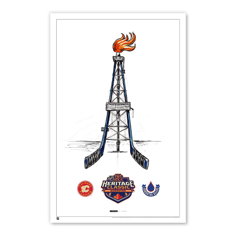 2023 NHL Heritage Classic Limited Edition 11x17 Poster Print