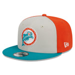 Miami Dolphins New Era 2023 Sideline Historic 9FIFTY Snapback Hat