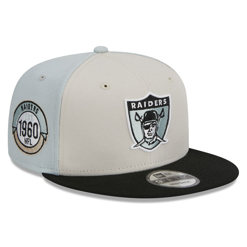 Oakland Raiders New Era 2023 Sideline Historic 9FIFTY Snapback Hat