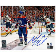Adam Henrique Signed Edmonton Oilers 24 SCF Goal Celebration 8x10 Photo
