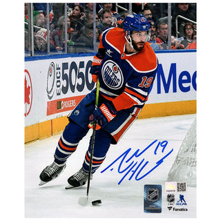 Adam Henrique Signed Edmonton Oilers Behind The Net 8x10 Photo