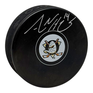 Adam Henrique Signed Anaheim Ducks Small Logo Puck