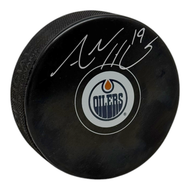 Adam Henrique Signed Edmonton Oilers Small Logo Puck