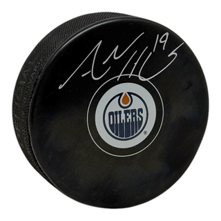 Adam Henrique Signed Edmonton Oilers Small Logo Puck