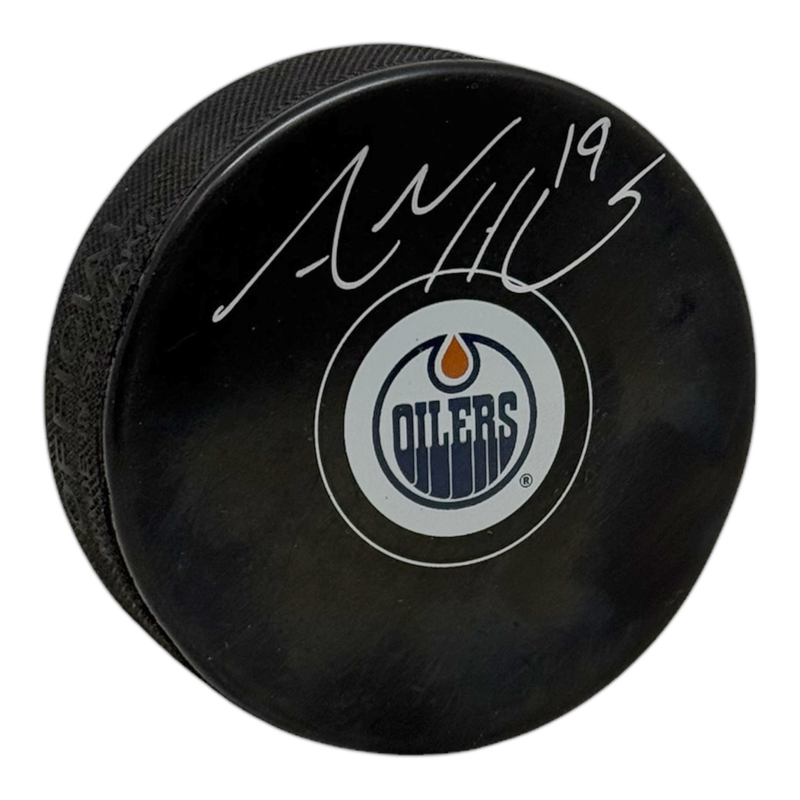 Adam Henrique Signed Edmonton Oilers Small Logo Puck