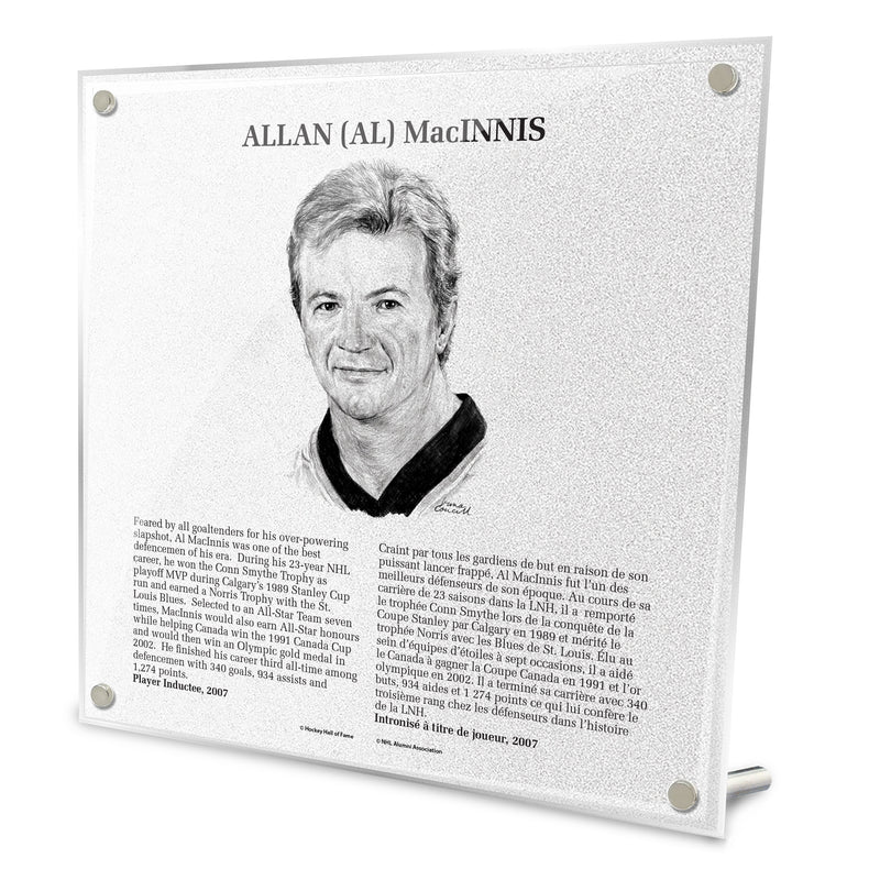 Al MacInnis Replica Hall of Fame Plaque