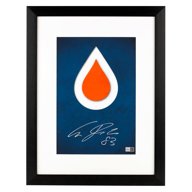 Ales Hemsky Signed Edmonton Oilers Minimalist Logo 9x13 Framed Print
