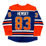 Ales Hemsky Signed Edmonton Oilers Royal Replica Jersey