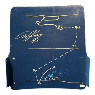 Ales Hemsky Signed & Hand Drawn Play "The Empty Netter That Wasn't" Coliseum Seatback