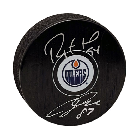 Ales Hemsky & Ryan Smyth Dual Signed Edmonton Oilers Puck