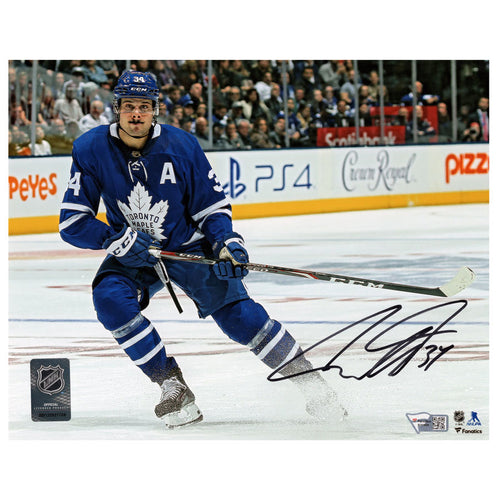 Auston Matthews Toronto Maple Leafs Fanatics Authentic Unsigned White Jersey Skating Photograph