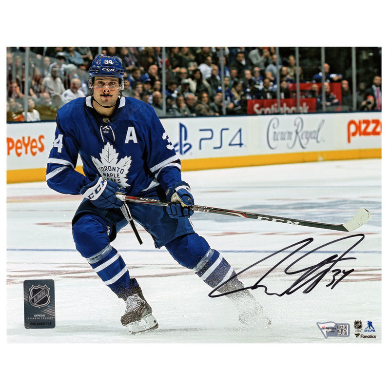 Auston Matthews Signed Toronto Maple Leafs - Blue Action - 8x10 Photo