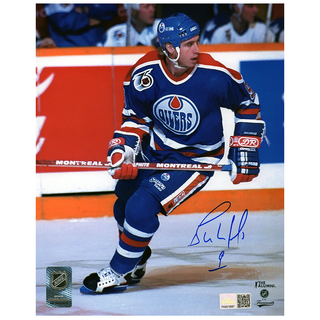 Bernie Nicholls Signed Edmonton Oilers 8x10 Photo