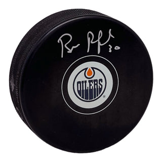 Bill Ranford Signed Edmonton Oilers Puck