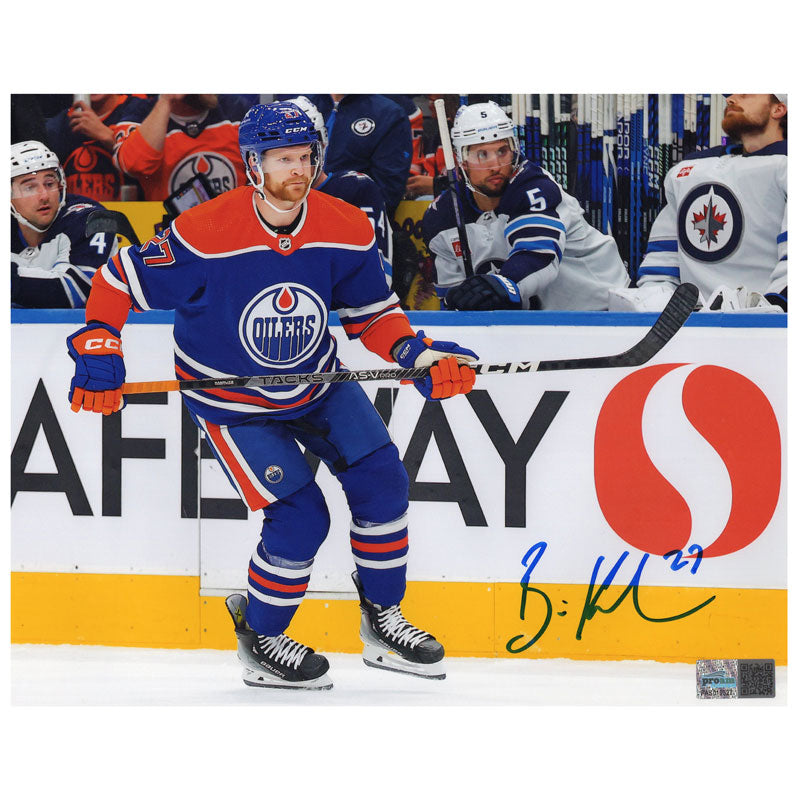 Brett Kulak Signed Edmonton Oilers Action 8x10 Photo