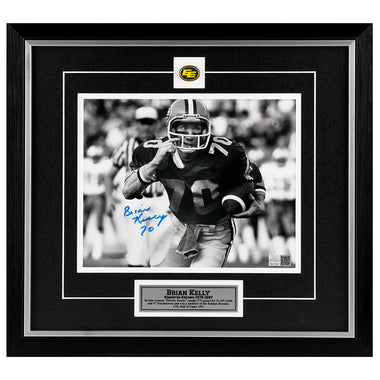 Brian Kelly Edmonton Eskimos Autographed 8x10 Framed Photo