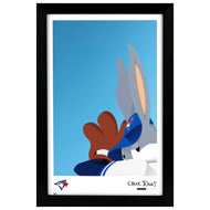 Bugs Bunny Eyeing The Batter Toronto Blue Jays 11x17 Poster Print Framed