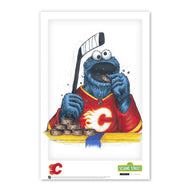 Calgary Flames Cookie Monster 11x17 Poster Print