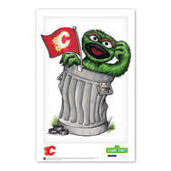 Calgary Flames Oscar The Grouch 11x17 Poster Print