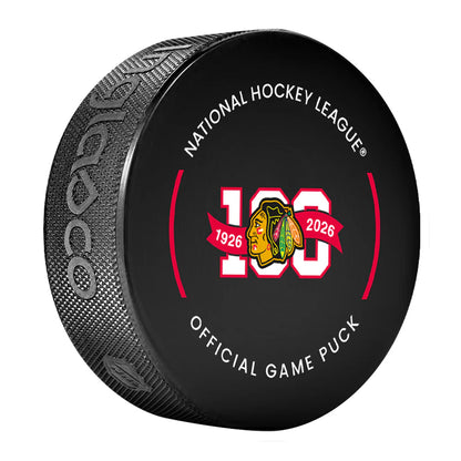 Chicago Blackhawks Official 2025-26 NHL Game Design Puck