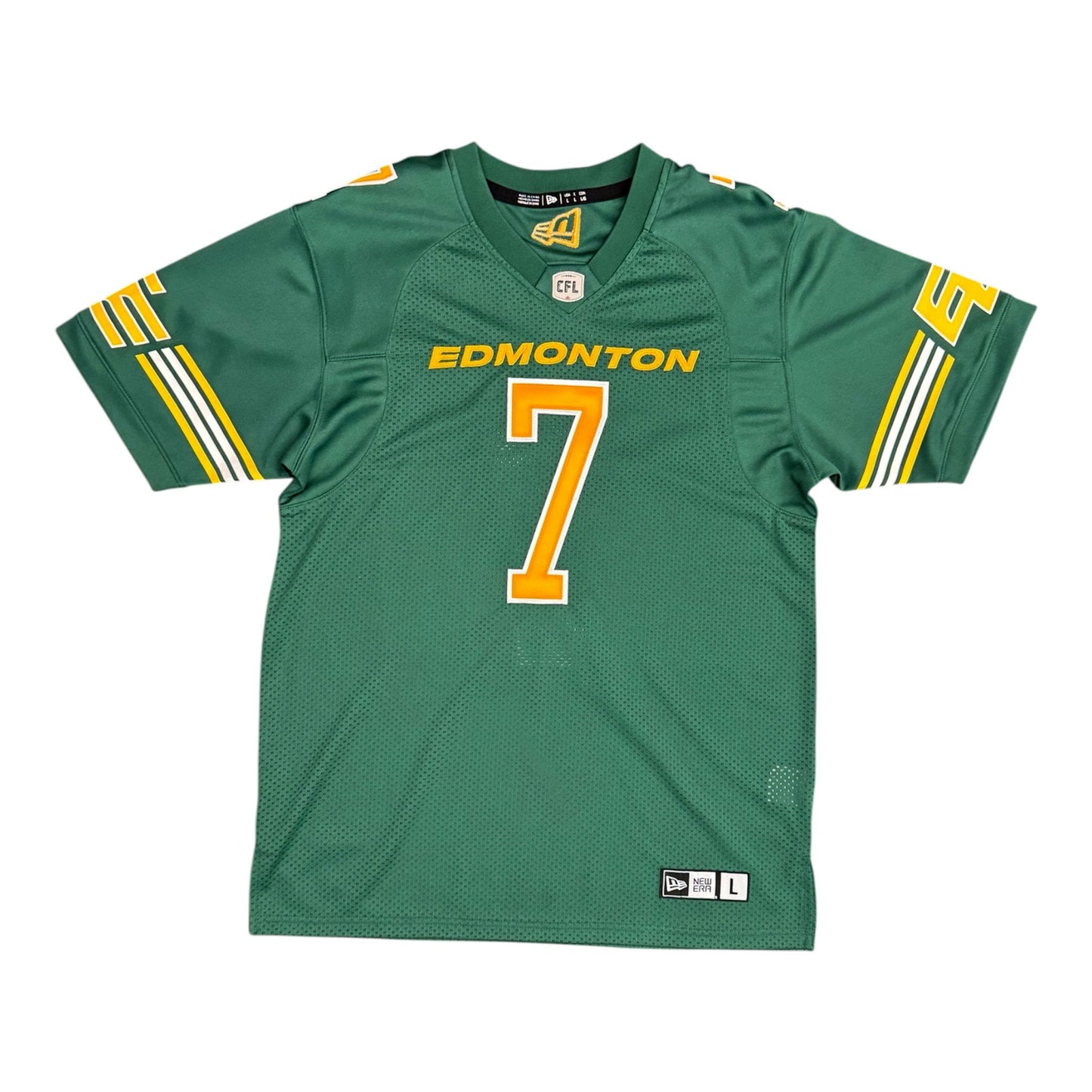 Cody Fajardo Edmonton Elks New Era Replica Home Jersey – On-Field Sewing
