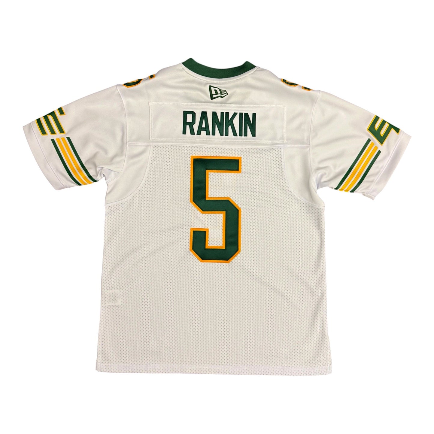 Justin Rankin Edmonton Elks New Era Replica Road Jersey On-Field Sewing