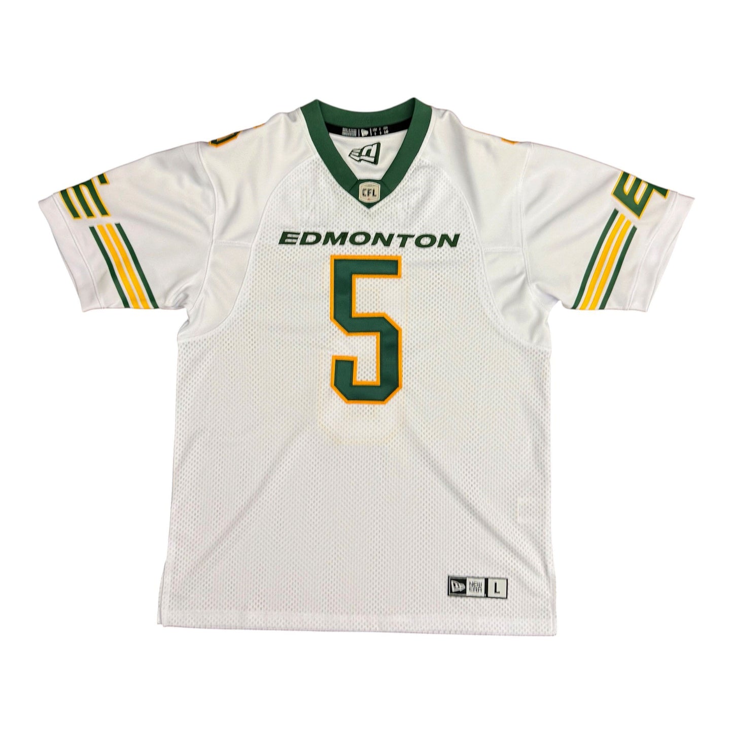 Justin Rankin Edmonton Elks New Era Replica Road Jersey On-Field Sewing