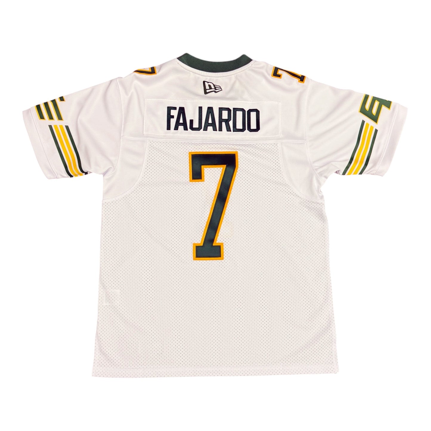 Cody Fajardo Edmonton Elks New Era Replica Road Jersey On FIELD Sewing
