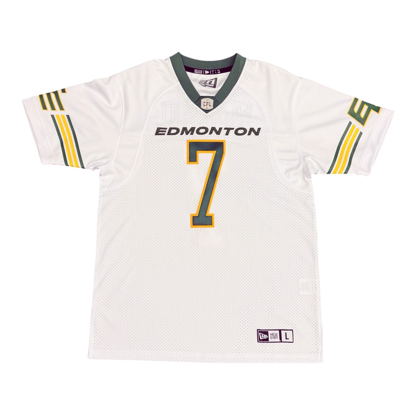 Cody Fajardo Edmonton Elks New Era Replica Road Jersey On FIELD Sewing
