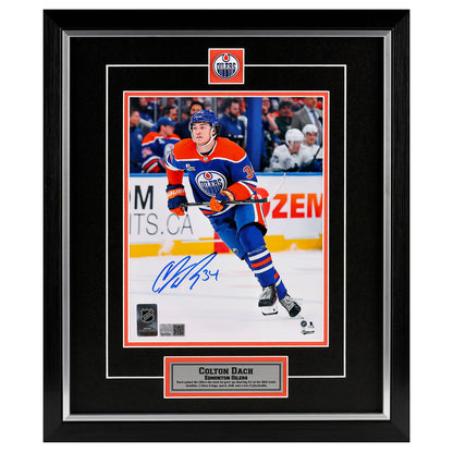 Colton Dach Signed Edmonton Oilers 8x10 Photo – Authenticated Autograph