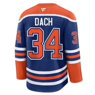 Colton Dach Edmonton Oilers Autographed Fanatics Home Royal Premium Jersey