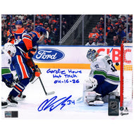 Colton Dach Signed Edmonton Oilers - Gordie Howe Hat Trick - 8x10 Photo – Authenticated Autograph