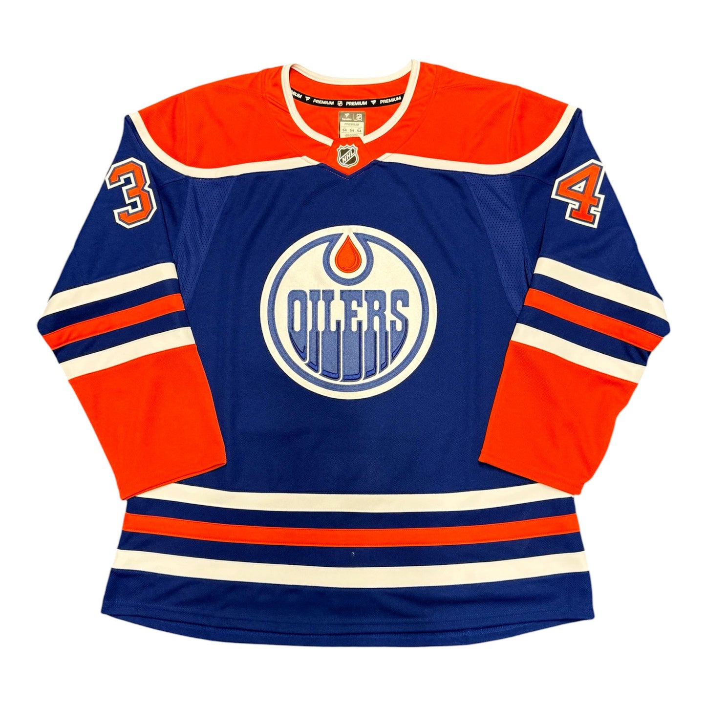 Colton Dach Signed Edmonton Oilers Royal Fanatics Premium Jersey
