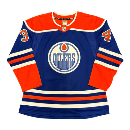 Colton Dach Signed Edmonton Oilers Royal Fanatics Premium Jersey
