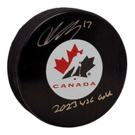Colton Dach Signed with Inscription Team Canada Puck