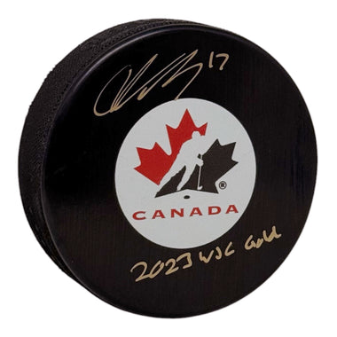 Colton Dach Signed with Inscription Team Canada Puck